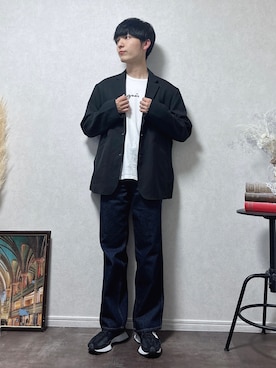 「WYM LIDNM（ウィム バイ リドム）のRELAX DRAPE SET-UP/セットアップ（セットアップ）」を使った、ひっちさん（メンズ・172cm）の春コーディネート