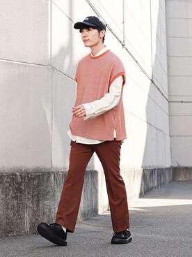 「UNIQLO（ユニクロ）の50色ソックス（消臭機能付き）（ソックス/靴下）」を使った、ひっちさん（メンズ・170cm）の冬コーディネート