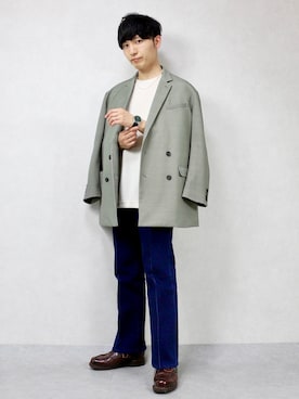 「Paraboot（パラブーツ）の【Paraboot】CHAMBORD　パラブーツ　シャンボード（ドレスシューズ）」を使った、ひっちさん（メンズ・172cm）の春コーディネート