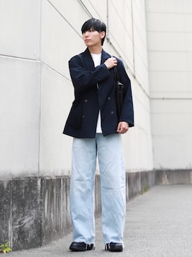「KLEMAN（クレマン）のアイテム」を使った、HICCHIさん（メンズ・171cm）の秋コーディネート