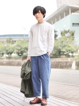 「秋トレンド2021」｜「アイテム（モッズコート）」を使った、ひっちさん（メンズ・172cm）の秋コーディネート