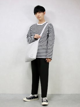 「UNIQLO（ユニクロ）の50色ソックス（消臭機能付き）（ソックス/靴下）」を使った、ひっちさん（メンズ・172cm）の春コーディネート