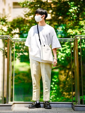 「UNIQLO（ユニクロ）の50色ソックス（消臭機能付き）（ソックス/靴下）」を使った、ひっちさん（メンズ・172cm）の夏コーディネート