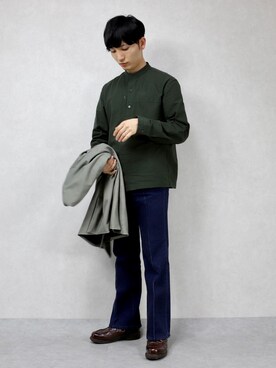 「フレアデニム」｜ひっちさん（メンズ・172cm）の春コーディネート