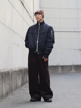 「アイテム（ナイロンジャケット）」を使った、ひっちさん（メンズ・171cm）の秋コーディネート