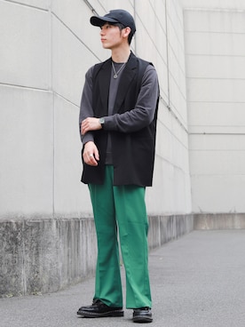 「Dr. Martens（ドクターマーチン）の【別注】 ＜Dr.Martens＞ ADRIAN/シューズ（ローファー）」を使った、HICCHIさん（メンズ・172cm）の春コーディネート