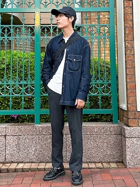 「Dr. Martens（ドクターマーチン）の【別注】 ＜Dr.Martens＞ ADRIAN/シューズ（ローファー）」を使った、HICCHIさん（メンズ・172cm）の春コーディネート