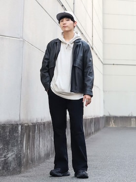 「アイテム（トップス）」を使った、ひっちさん（メンズ・171cm）の秋コーディネート