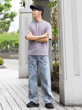 「アイテム（キャップ）」を使った、ひっちさん（メンズ・171cm）の夏コーディネート