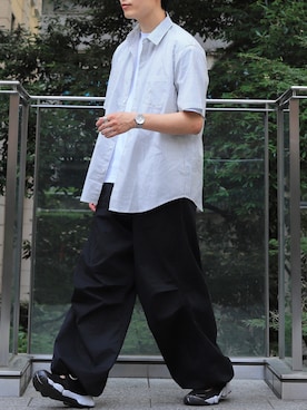 「EDWIN（エドウィン）のアイテム（その他パンツ）」を使った、ひっちさん（メンズ・172cm）の夏コーディネート