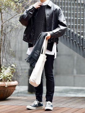 「UNIQLO（ユニクロ）の50色ソックス（消臭機能付き）（ソックス/靴下）」を使った、ひっちさん（メンズ・172cm）の冬コーディネート