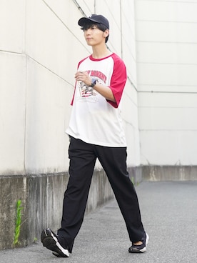 「Starting Over（スターティングオーバー）のアイテム（Tシャツ/カットソー）」を使った、ひっちさん（メンズ・171cm）の夏コーディネート