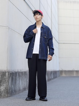 「アイテム（ローファー）」を使った、ひっちさん（メンズ・171cm）の秋コーディネート