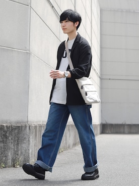 「アイテム（アナログ腕時計）」を使った、ひっちさん（メンズ・172cm）の春コーディネート