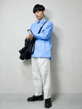 「Dr. Martens（ドクターマーチン）の【別注】 ＜Dr.Martens＞ ADRIAN/シューズ（ローファー）」を使った、HICCHIさん（メンズ・172cm）の春コーディネート