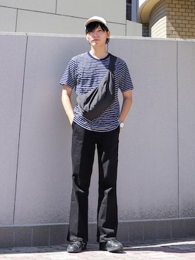 「アイテム（スニーカー）」を使った、ひっちさん（メンズ・171cm）の夏コーディネート