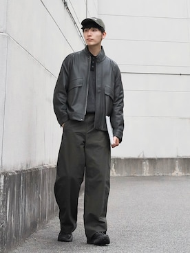 「アイテム（ブルゾン）」を使った、ひっちさん（メンズ・171cm）の秋コーディネート