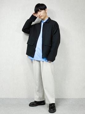 「SENSE OF PLACE by URBAN RESEAR」｜「アイテム（ブルゾン）」を使った、ひっちさん（メンズ・172cm）の春コーディネート