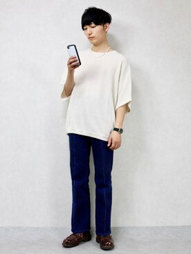 「Paraboot（パラブーツ）の【Paraboot】CHAMBORD　パラブーツ　シャンボード（ドレスシューズ）」を使った、ひっちさん（メンズ・172cm）の春コーディネート