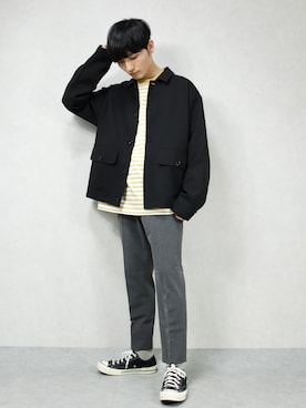 「UNIQLO（ユニクロ）の50色ソックス（消臭機能付き）（ソックス/靴下）」を使った、ひっちさん（メンズ・172cm）の冬コーディネート