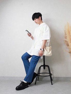 「UNIQLO（ユニクロ）の50色ソックス（消臭機能付き）（ソックス/靴下）」を使った、ひっちさん（メンズ・172cm）の夏コーディネート