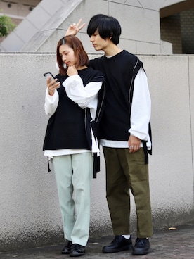 「ペアルック」｜「アイテム（その他）」を使った、ひっちさん（メンズ・172cm）の秋コーディネート