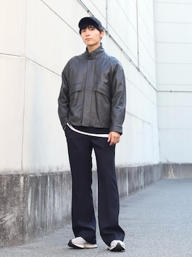 「アイテム（帽子）」を使った、ひっちさん（メンズ・171cm）の冬コーディネート