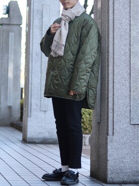 「Dr. Martens（ドクターマーチン）の【別注】 ＜Dr.Martens＞ ADRIAN/シューズ（ローファー）」を使った、HICCHIさん（メンズ・172cm）の冬コーディネート