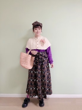 「日系极简」｜「アイテム（その他トップス）」を使った、肥肥YEさん（レディース・163cm）の秋コーディネート
