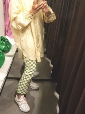 「WC（ダブル シー）のアイテム（スラックス）」を使った、saeさん（レディース・162cm）の夏コーディネート
