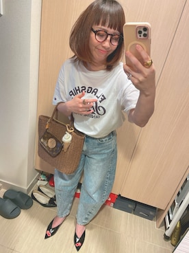「ADAM ET ROPE'（アダムエロペ）のアイテム」を使った、yuzuuu〜♡さん（レディース・159cm）の夏コーディネート