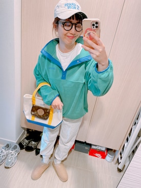 「アイテム（スリッポン）」を使った、yuzuuu〜♡さん（レディース・159cm）の秋コーディネート