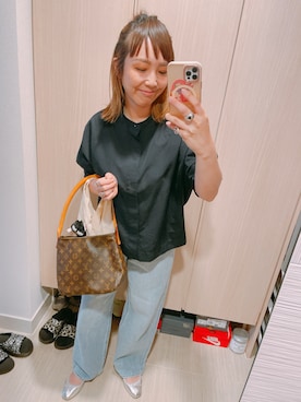 「アイテム（バレエシューズ）」を使った、yuzuuu〜♡さん（レディース・159cm）の秋コーディネート