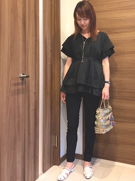 「Daniella&GEMMA（ダニエラアンドジェマ）のアイテム」を使った、mackoさん（レディース・160cm）の夏コーディネート