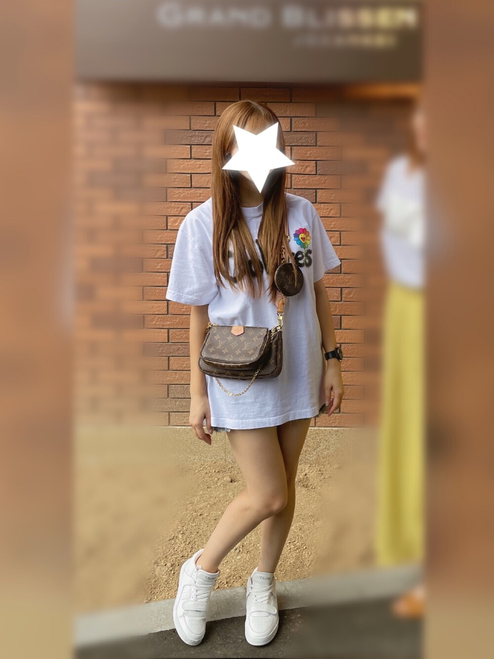 「CELINEのアイテム（スニーカー、ホワイト系）」を使った、✭♡ayaka♡✭さん（レディース・156cm）の夏コーディネートの1枚目の写真