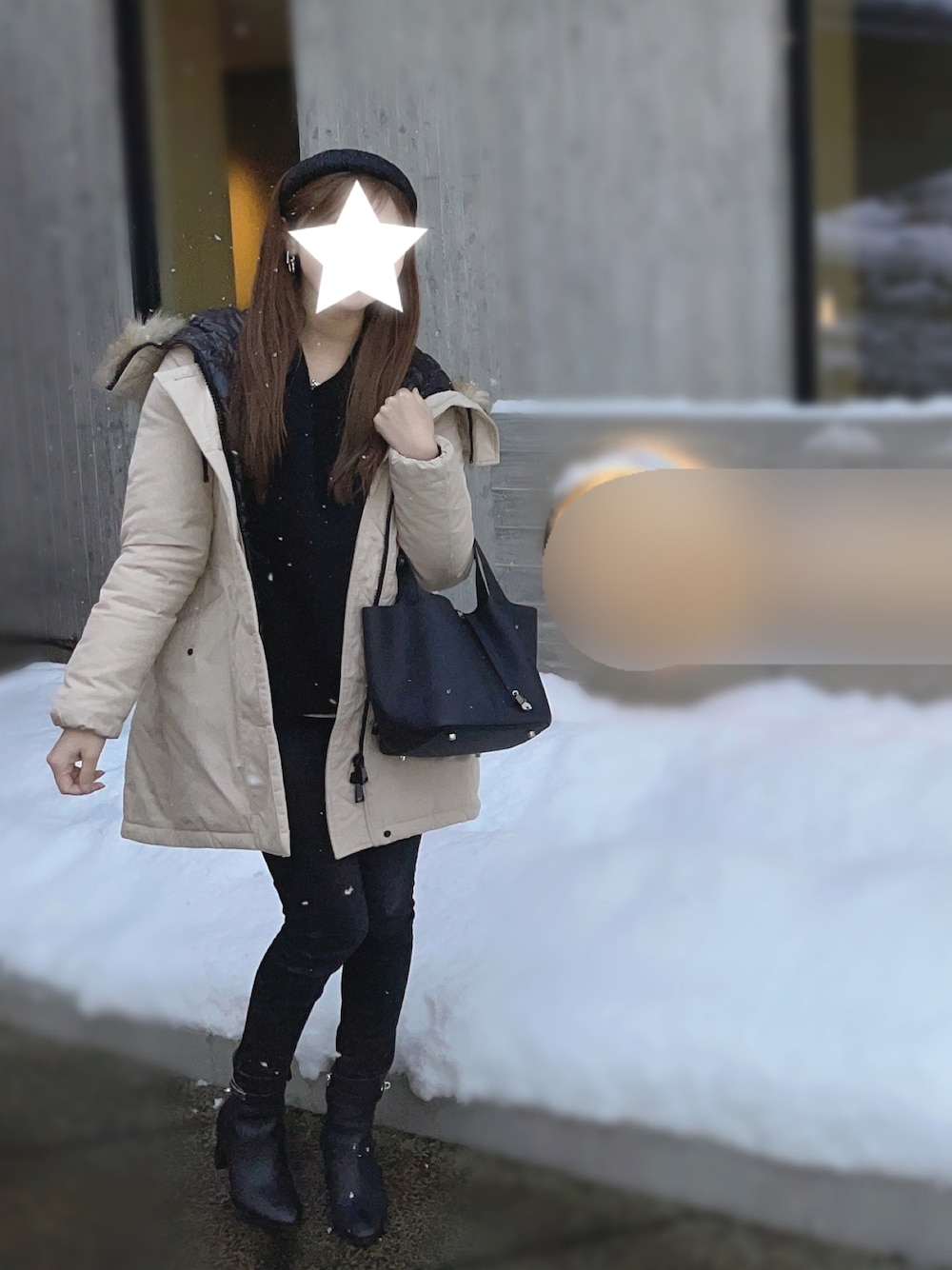 「ハードウェア、ピコタン、サンジェルマン」｜「HERMESのアイテム（ブーツ、ブラック系）」を使った、✭♡ayaka♡✭さん（レディース・156cm）の冬コーディネートの1枚目の写真