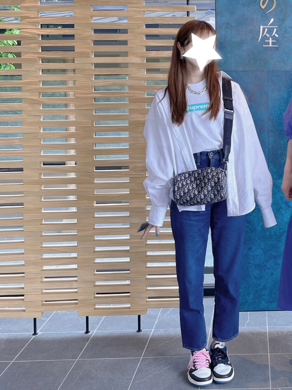 「NIKEのアイテム（スニーカー、ホワイト系）」を使った、✭♡ayaka♡✭さん（レディース・156cm）の夏コーディネートの1枚目の写真