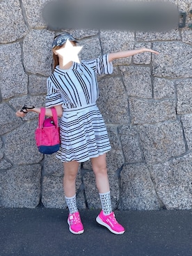 「アイテム（サンバイザー、その他）」を使った、✭♡ayaka♡✭さん（レディース・156cm）の夏コーディネート