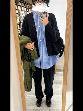 「Simplicite（サンプリシテ）のアイテム（シューズ）」を使った、m i .さん（レディース・167cm）の冬コーディネート