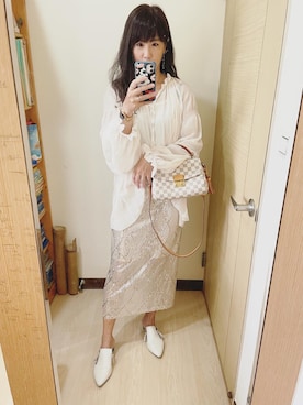 「MARC JACOBS（マークジェイコブス）のアイテム（アナログ腕時計）」を使った、Winnie C 🇹🇼さん（レディース・163cm）の春コーディネート