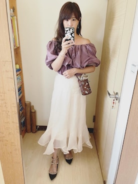 「SNIDEL」｜「アイテム（バッグ）」を使った、Winnie C 🇹🇼さん（レディース・163cm）の夏コーディネート