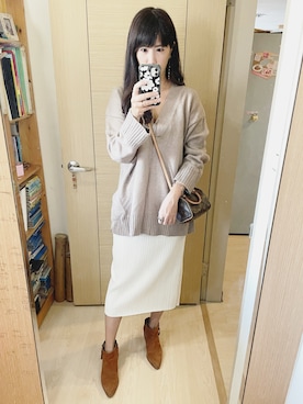 「Sam Edelman（サムエデルマン）のアイテム」を使った、Winnie C 🇹🇼さん（レディース・163cm）の秋コーディネート