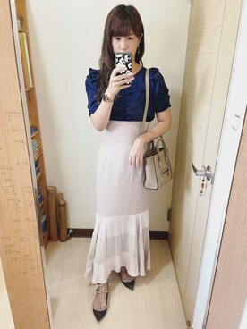 「MARC JACOBS（マークジェイコブス）のアイテム（アナログ腕時計）」を使った、Winnie C 🇹🇼さん（レディース・163cm）の夏コーディネート