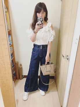 「CELINE」｜「アイテム（その他シューズ）」を使った、Winnie C 🇹🇼さん（レディース・163cm）の夏コーディネート