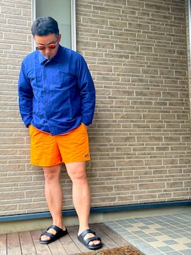 「remilla（レミーラ）のアイテム（ジャケット/アウター）」を使った、やすひろさん（メンズ・177cm）の夏コーディネート