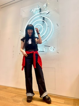 「アイテム（カーディガン/ボレロ）」を使った、agnes b. Aoyamaさん（レディース・160cm）の夏コーディネート