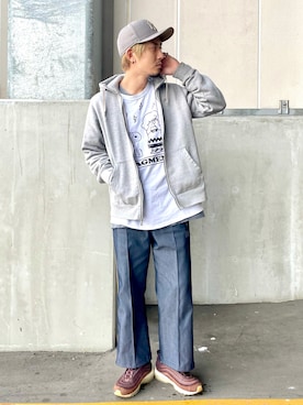 「NANO universe（ナノユニバース）のアイテム（帽子）」を使った、JUNYAさん（メンズ・171cm）の冬コーディネート