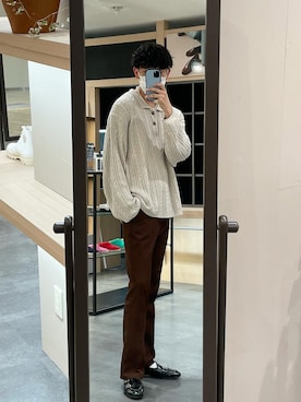 「HARE」｜「アイテム（スリッポン）」を使った、1048さん（メンズ・172cm）の春コーディネート