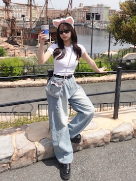 「by muni:r（バイ ムニール）のアイテム」を使った、amiさん（レディース・157cm）の春コーディネート