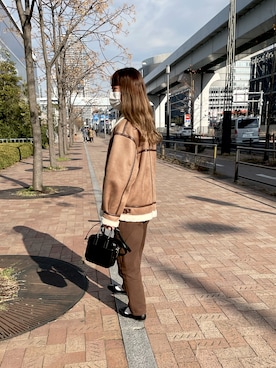 「DHOLIC（ディーホリック）のアイテム（バレエシューズ）」を使った、suzu さん（レディース・153cm）の冬コーディネート